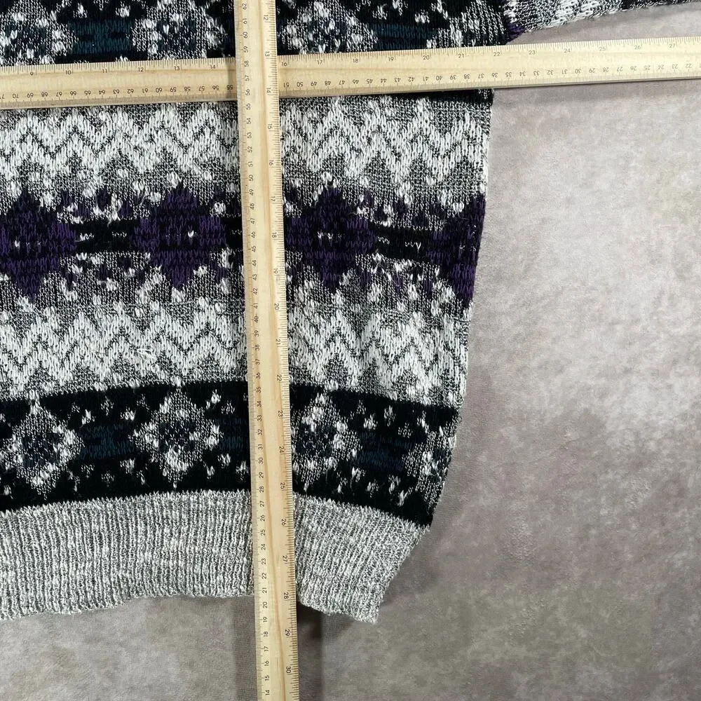 Vintage Stefano Multicolor Pattern Knit Sweater Men’s Large